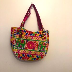 Multicoloured Indian Embroidered Bag